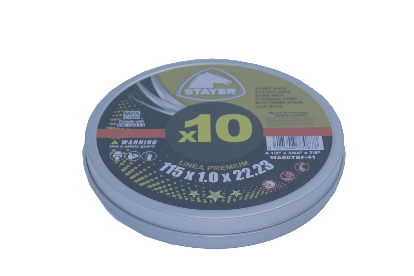 Discos de corte 115x1 Marca Stayer (lata de 10)